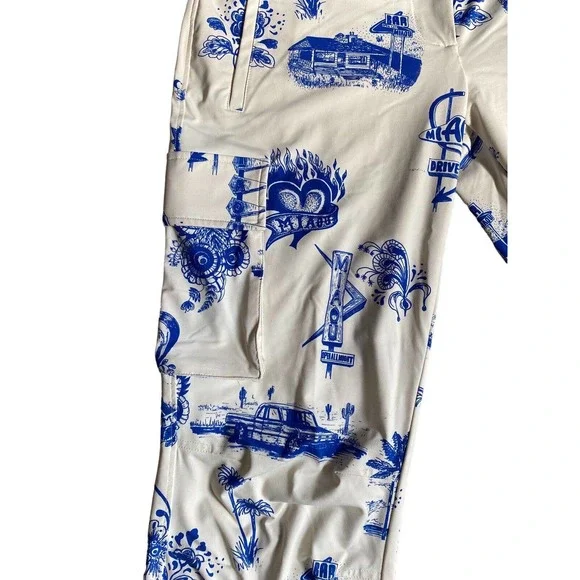 Miaou Raven Blue Cargo Pants Womens Size S Excellent Condition - Picture 4 of 7